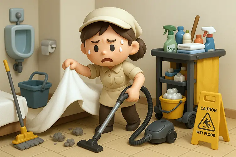 3D characters inspired by Cleaning Staff Stories