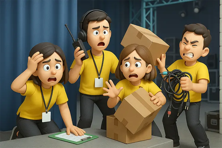 3D characters inspired by Event Staff Life