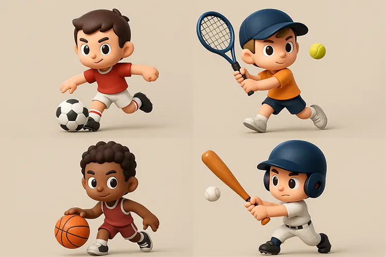 3D characters inspired by Relatable Sports Moments